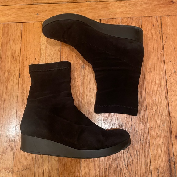 Robert Clegerie Stretch Suede Boots - Picture 1 of 10